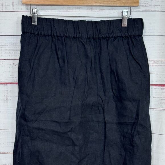 J. Crew Skirt Women's Small Black Linen Pull On City Skirt Small - Picture 3 of 8